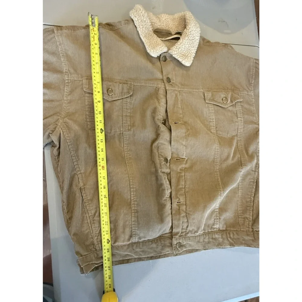 Vintage Chore Barn Coat Mens 2XL Corduroy Sherpa Marlboro Fleece Trucker‎ Jacket